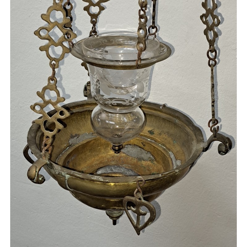 Church or chapel lamp, oil-operated, 19th century - 4/12