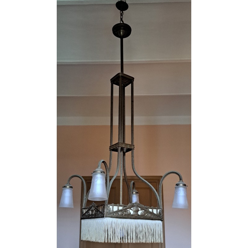 Bronze Lamp, Modernist, 19th Century