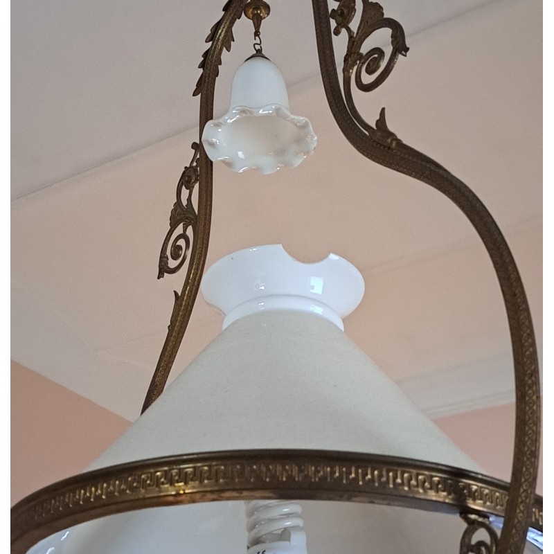 Antique electrified gas lamp, 19th century - 5/8