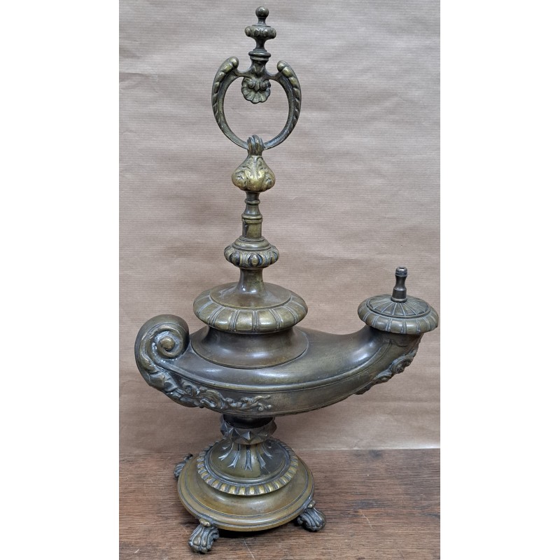 Antique gas lamp, bronze, 19th century