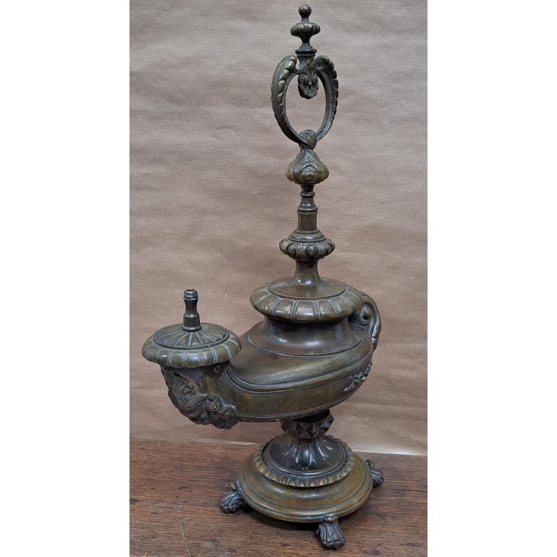 Antique gas lamp, bronze, 19th century - 2/9