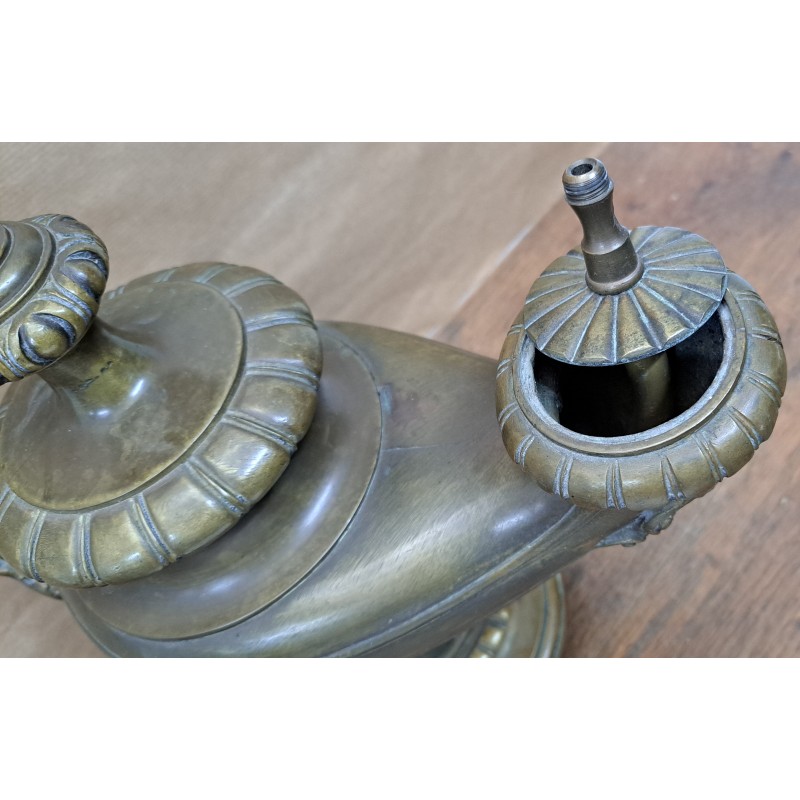 Antique gas lamp, bronze, 19th century - 5/9