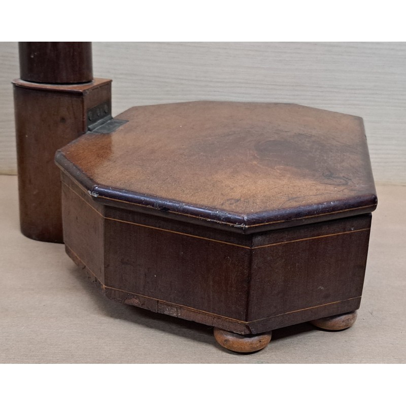 Curious and rare Isabeline spittoon, mahogany and chicaranda, 19th century - 11/12
