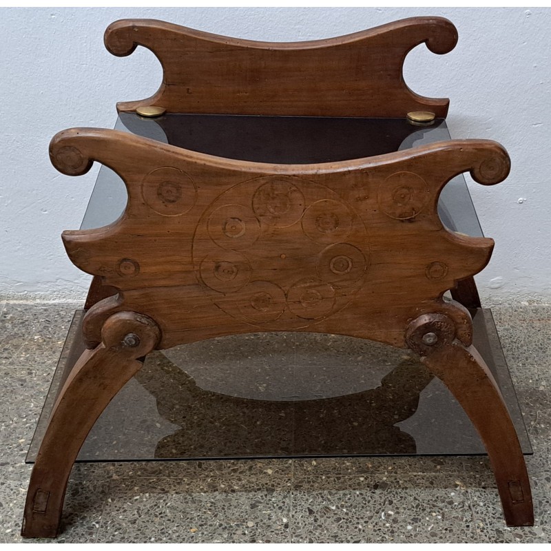 Antique women's saddle converted into a table, 19th century - 2/8