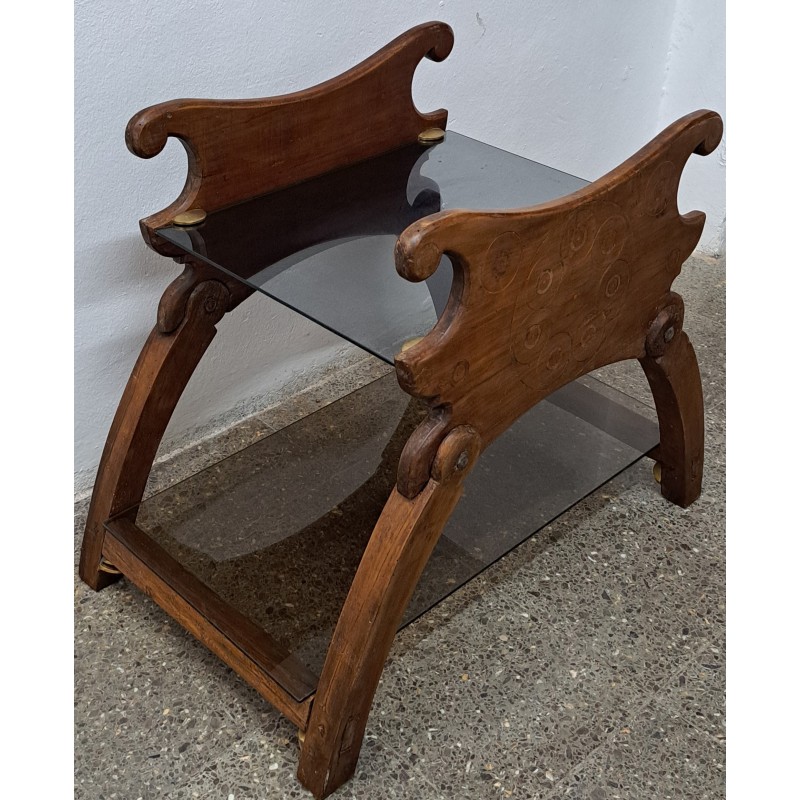 Antique women's saddle converted into a table, 19th century - 5/8