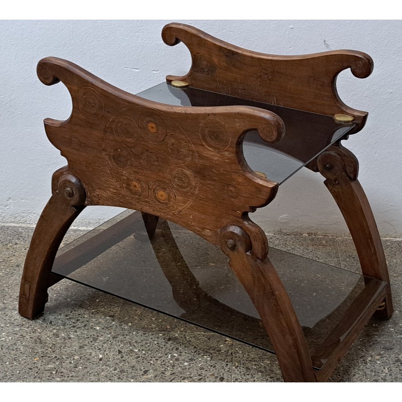 Antique women's saddle converted into a table, 19th century - 6/8