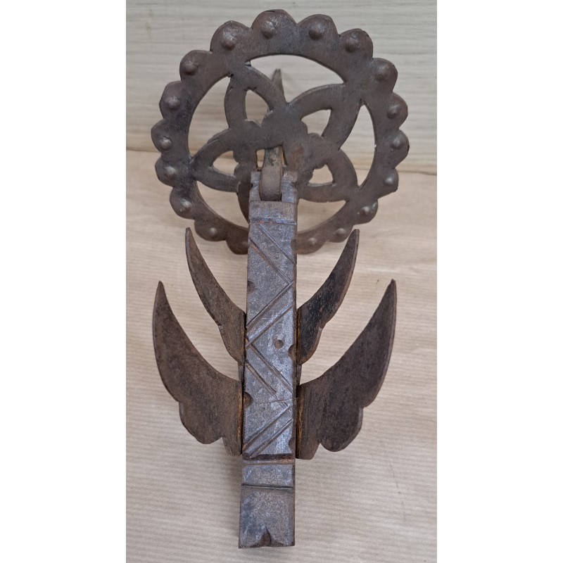 Wrought iron handle or knocker with dragon decoration, 19th century - 4/7