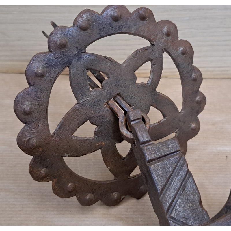 Wrought iron handle or knocker with dragon decoration, 19th century - 6/7