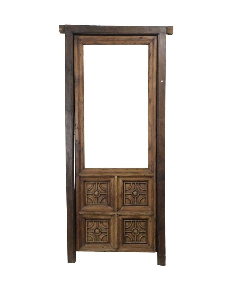 Puerta de nogal con cuarterones, principios del Siglo XIX