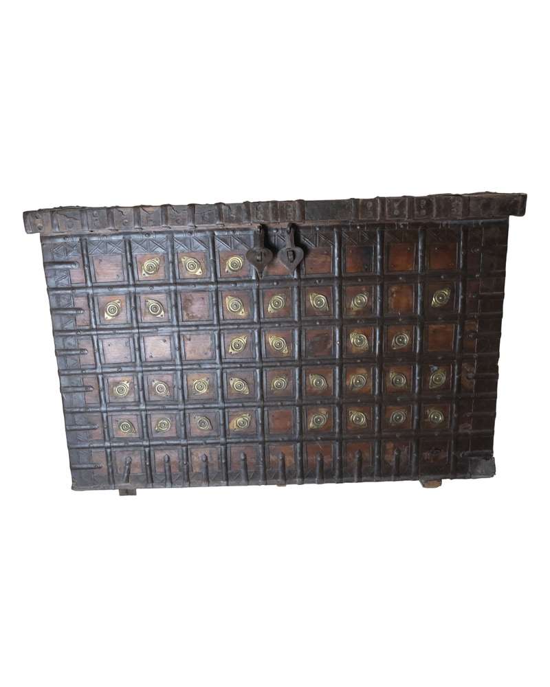 19th Century Indian Chest with Bronze Decoration