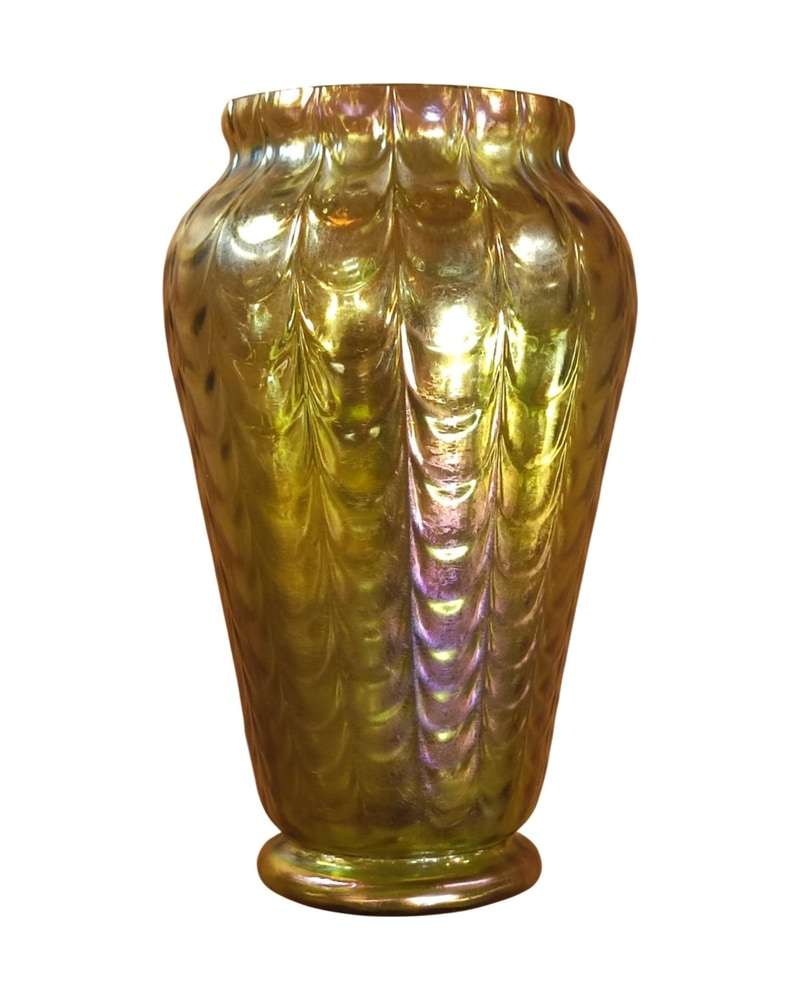 Iridescent Green Vase Bakalowits 1910