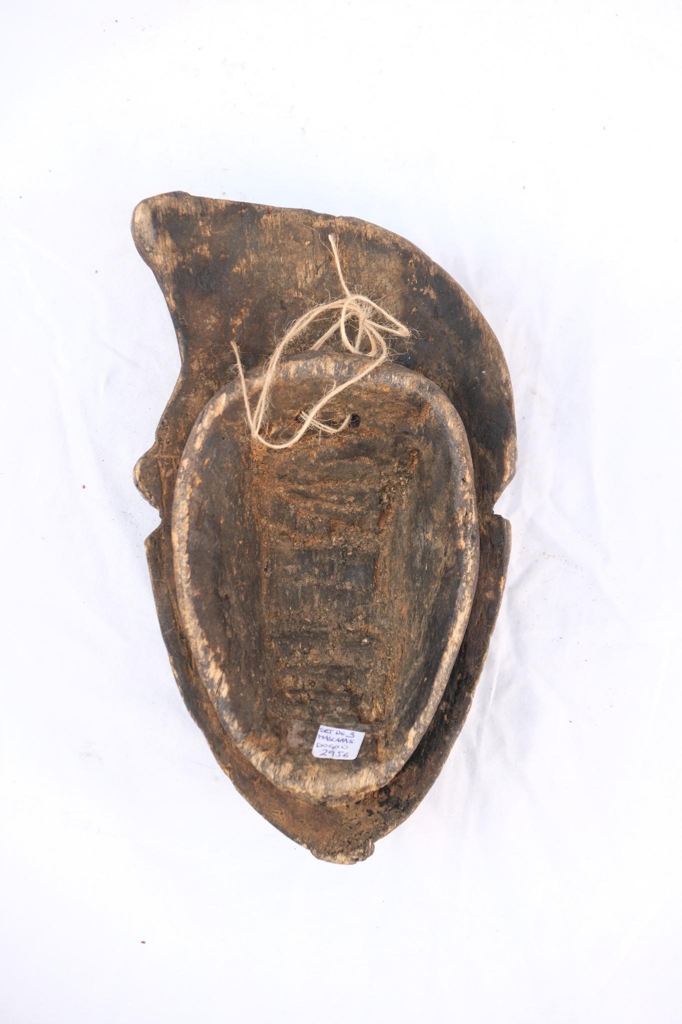 Set of 3 Wooden Masks - 9/9