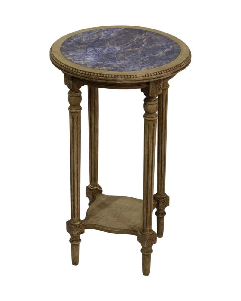 Louis XVI Auxiliary Table Trompe-l'œil Lapis Lazuli