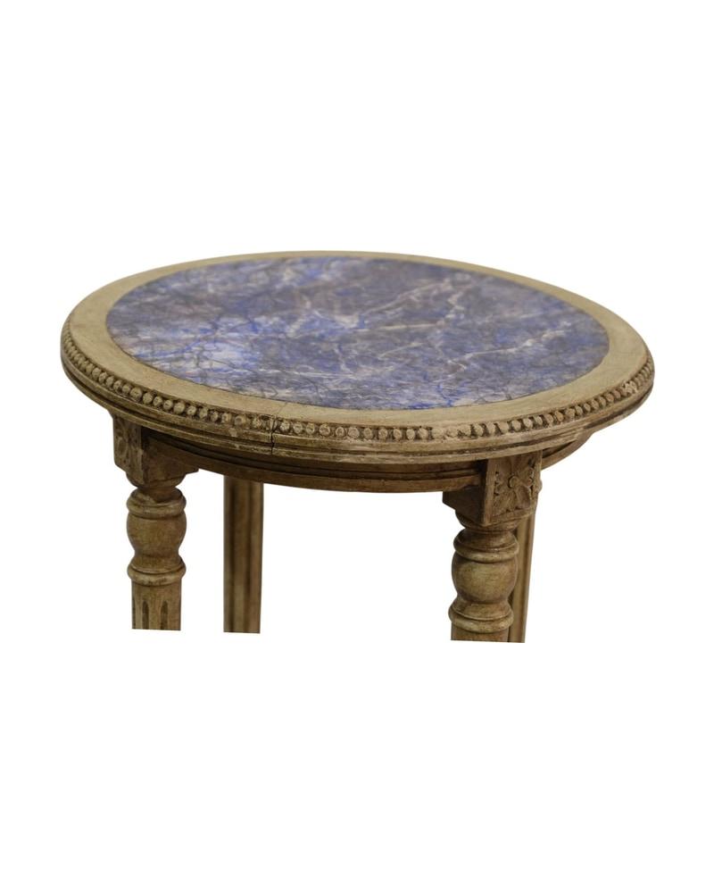 Louis XVI Auxiliary Table Trompe-l'œil Lapis Lazuli - 3/7