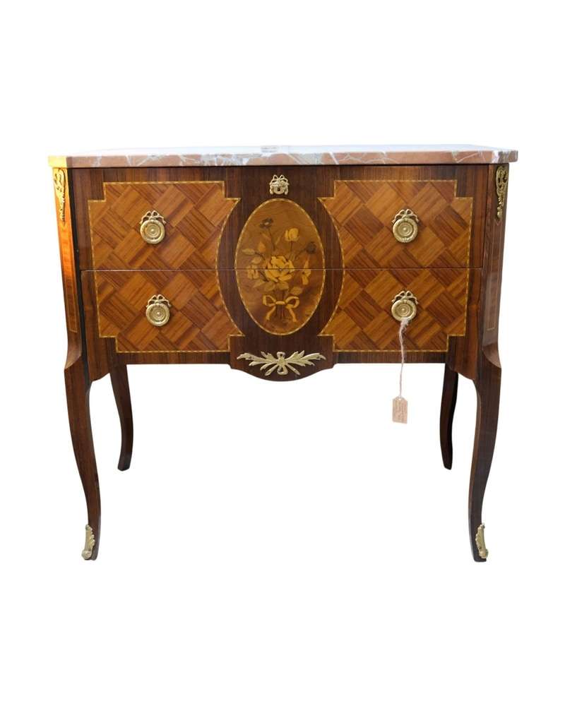 20th Century Chest of Drawers with Pink Marble Top