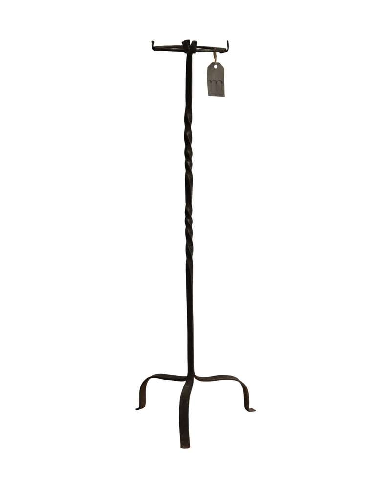 Soporte de Hierro del Siglo XIX con Diseño Torcido