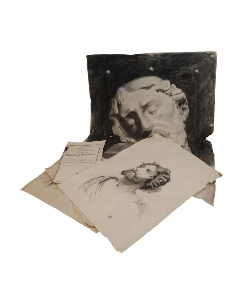 lote-completo-de-ricardo-donoso-cortes-joven-xix-84-61-documentacion-esbozos-ret