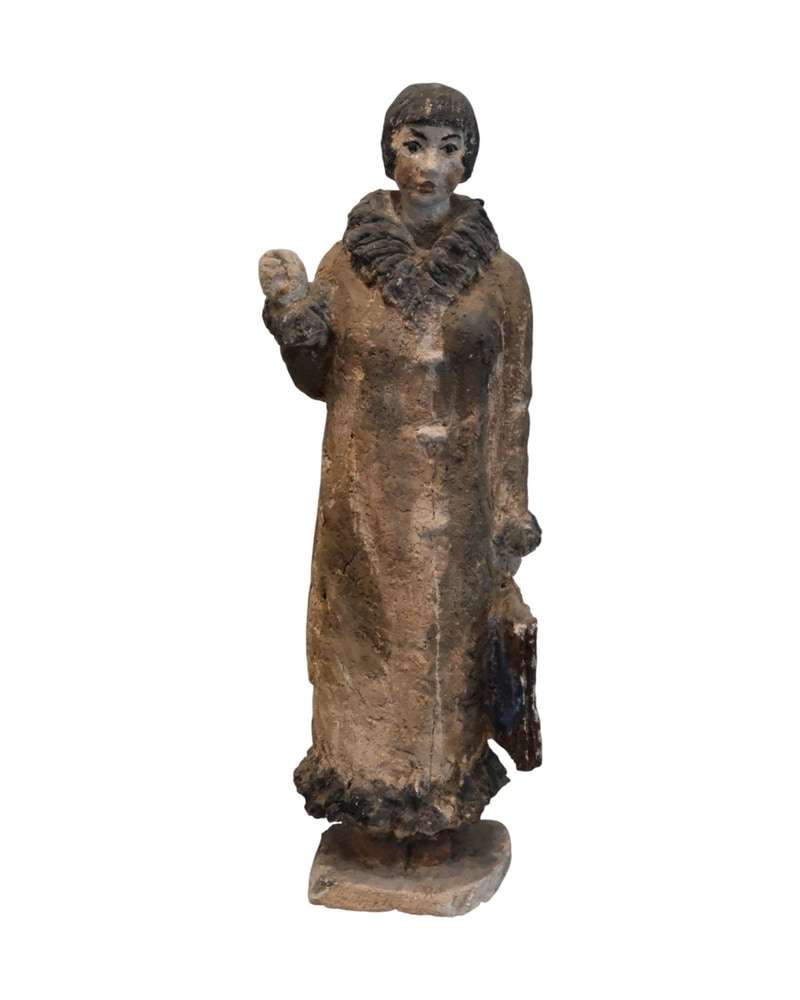Woman Figure, Russian Terracotta, 20th Century