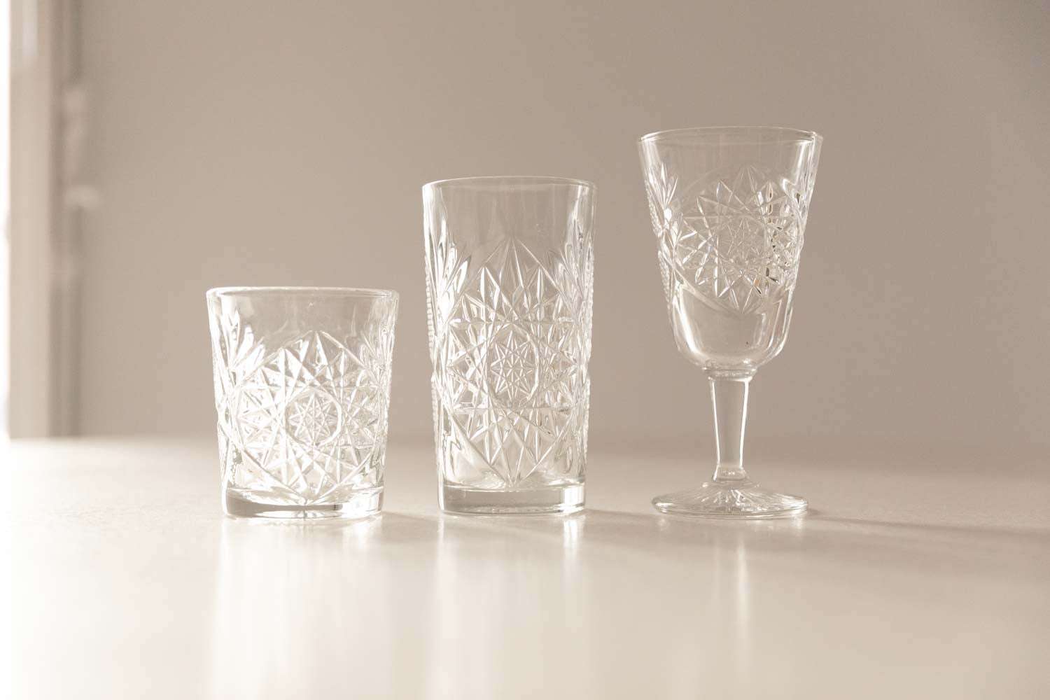 Star Cut Glassware Collection