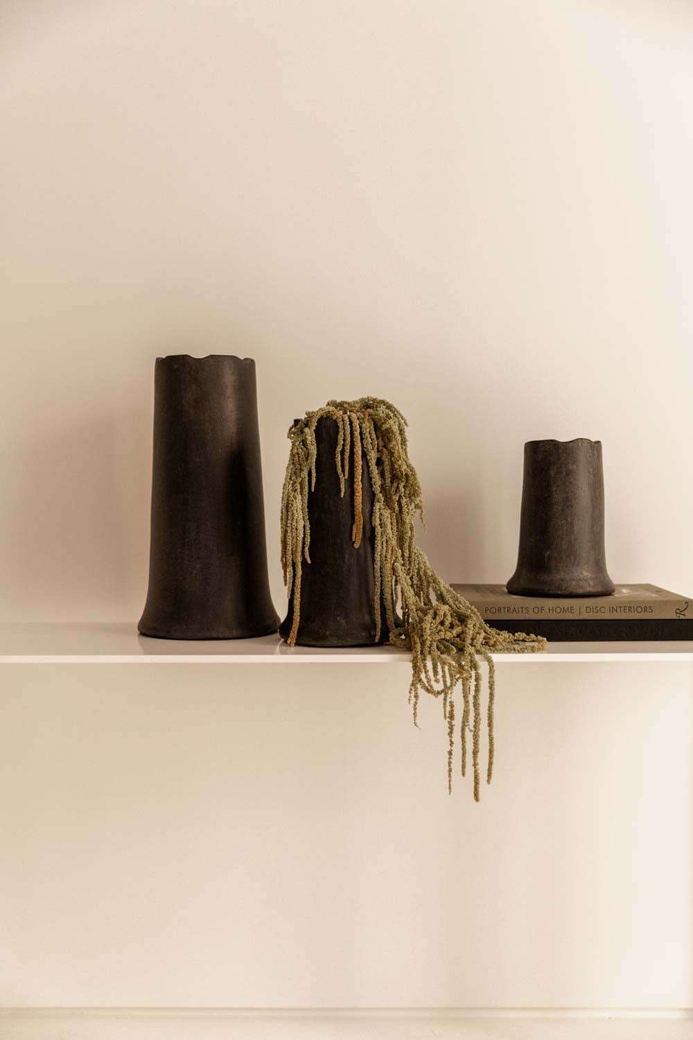 21st Century Patinated Gray Ceramic Vase