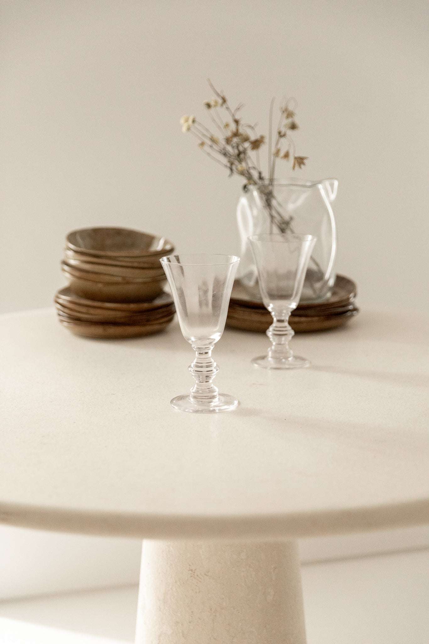 21st Century Wine Glass with Carved Stem