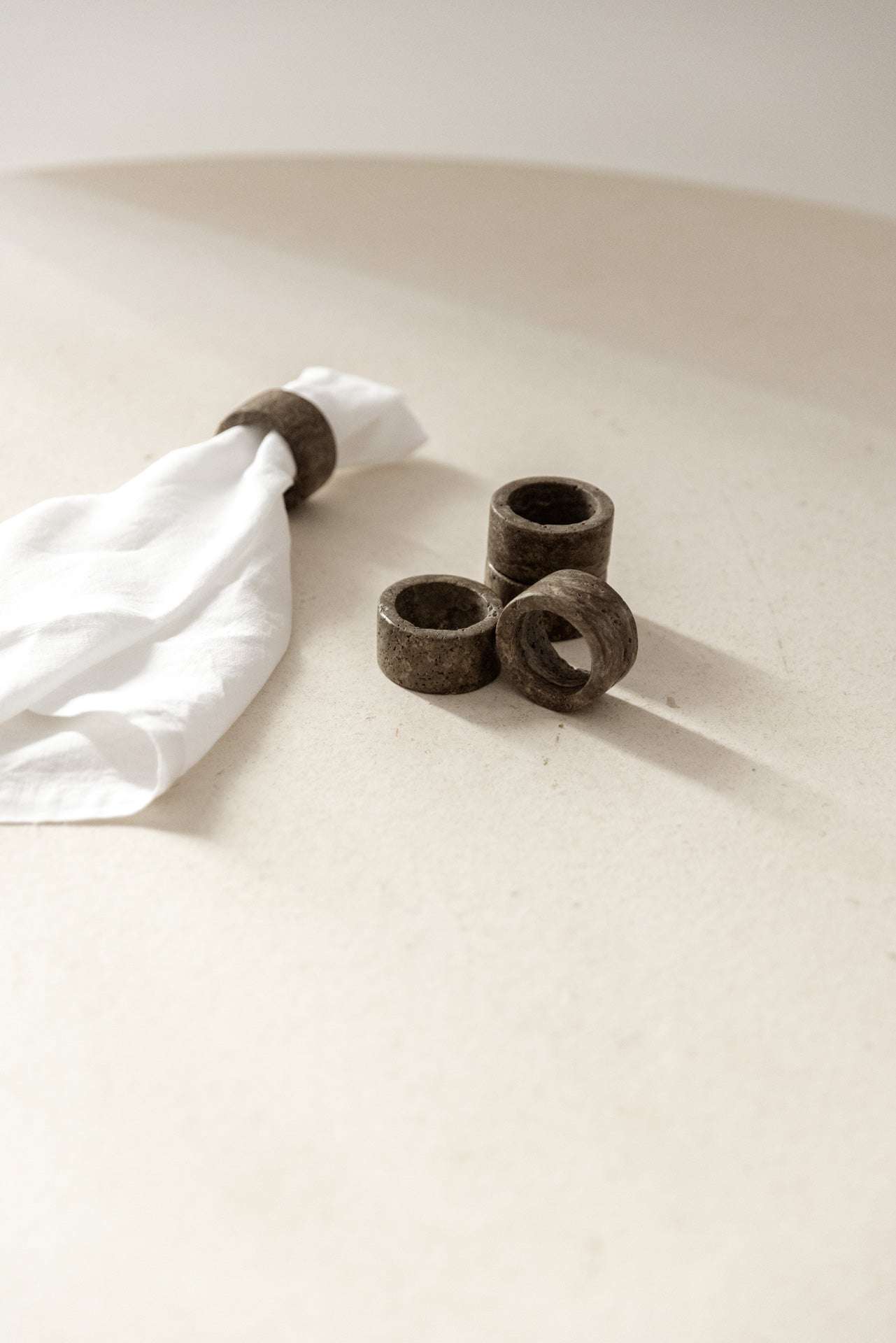 Gray Marble Napkin Holder