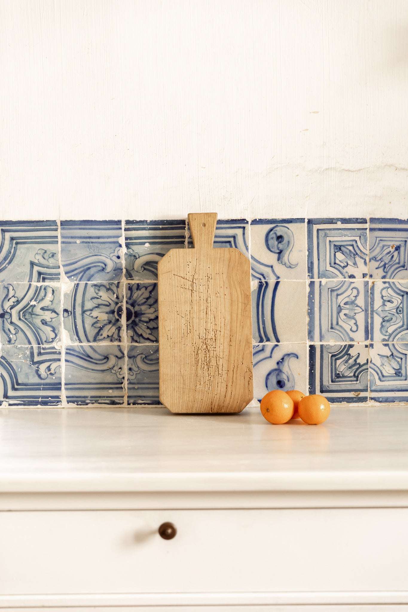 20th Century Solid Wood Board with Handle