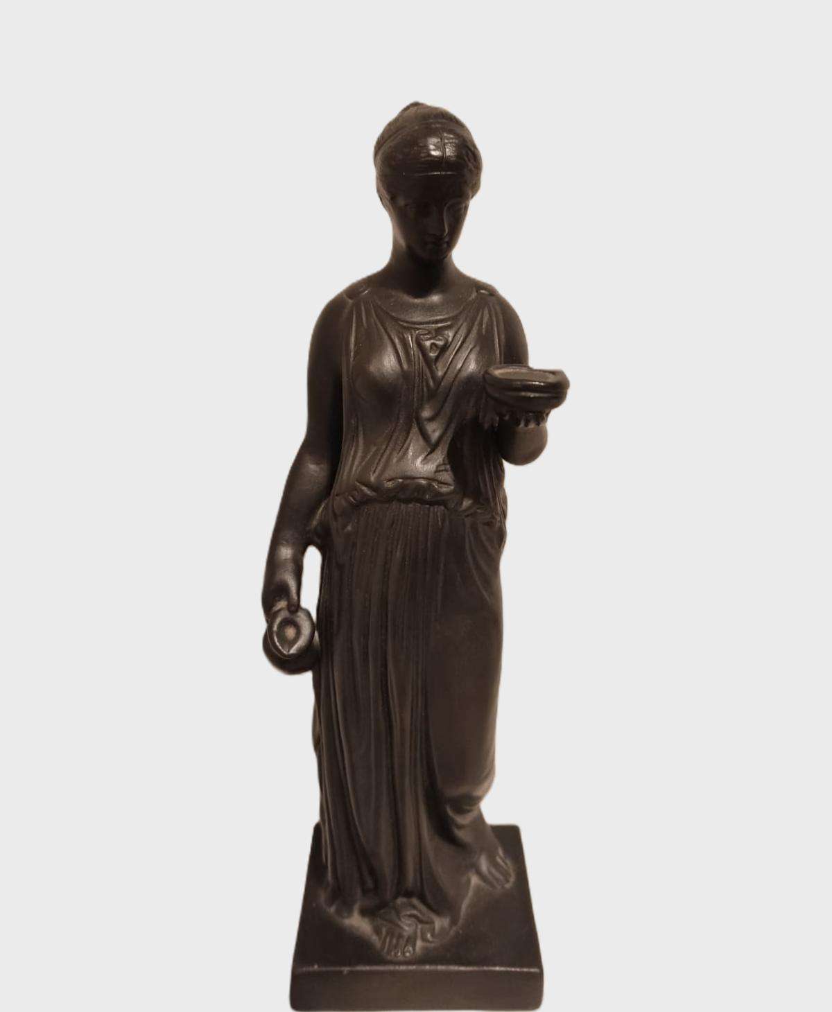 Hebe by Thorvaldsen from the 19th Century in Black Terracotta