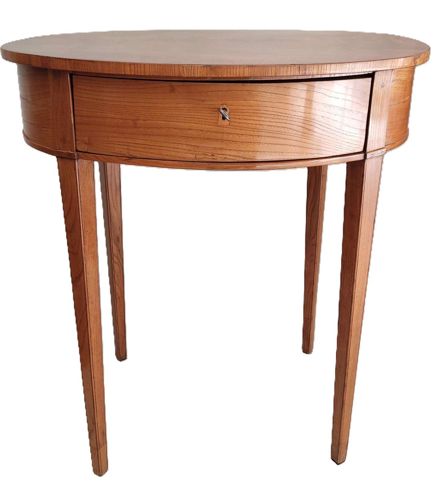 19th Century Ash Table with Mahogany Top