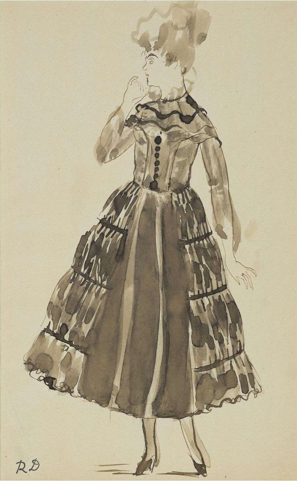 Fashion Drawing of the 20th Century by Raoul Dufy for Paul Poiret