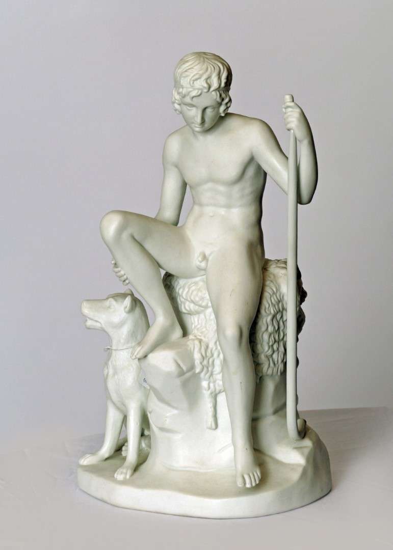 Hirtenjunge after Thorvaldsen from the 19th Century in Biscuit Porcelain