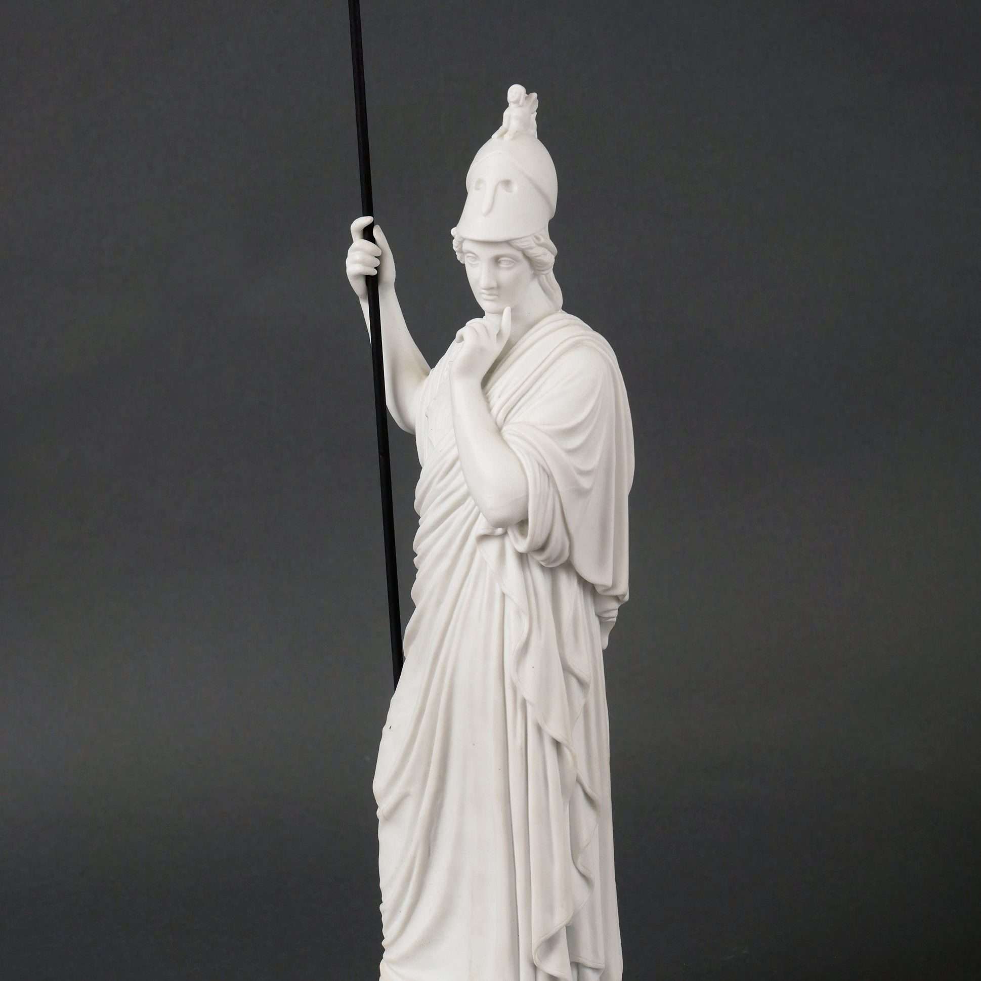 Sculpture of Athena in Biscuit Porcelain from the 19th Century